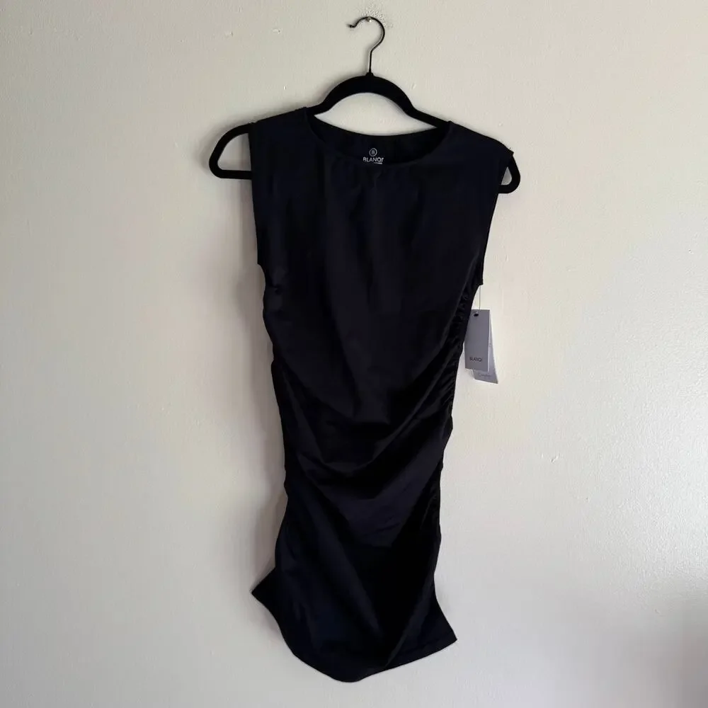 Blanqi Black Everyday Sleeveless Dress Size L/XL Seamless Stretchy Maternity NWT